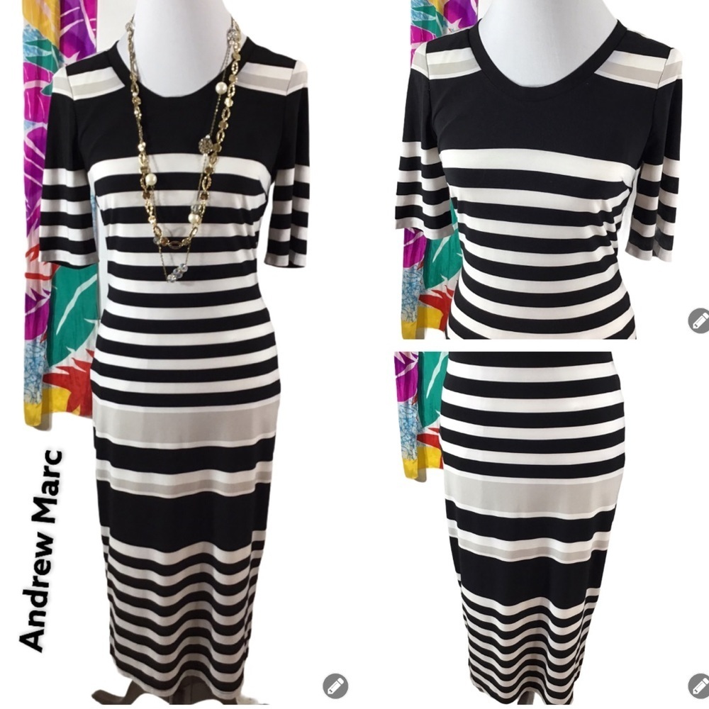 Marc New York striped maxi dress S
